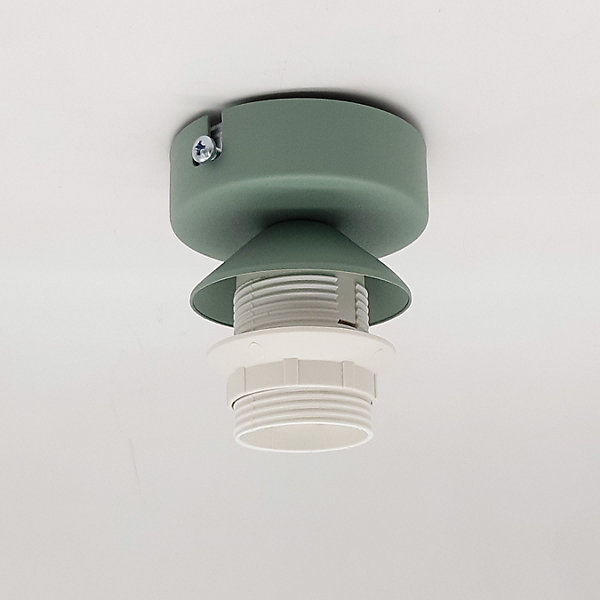 LUMICOM - TUZZI Plafonnier, 1xE27, max 42W, métal, vert iceberg/blanc, D.40cm