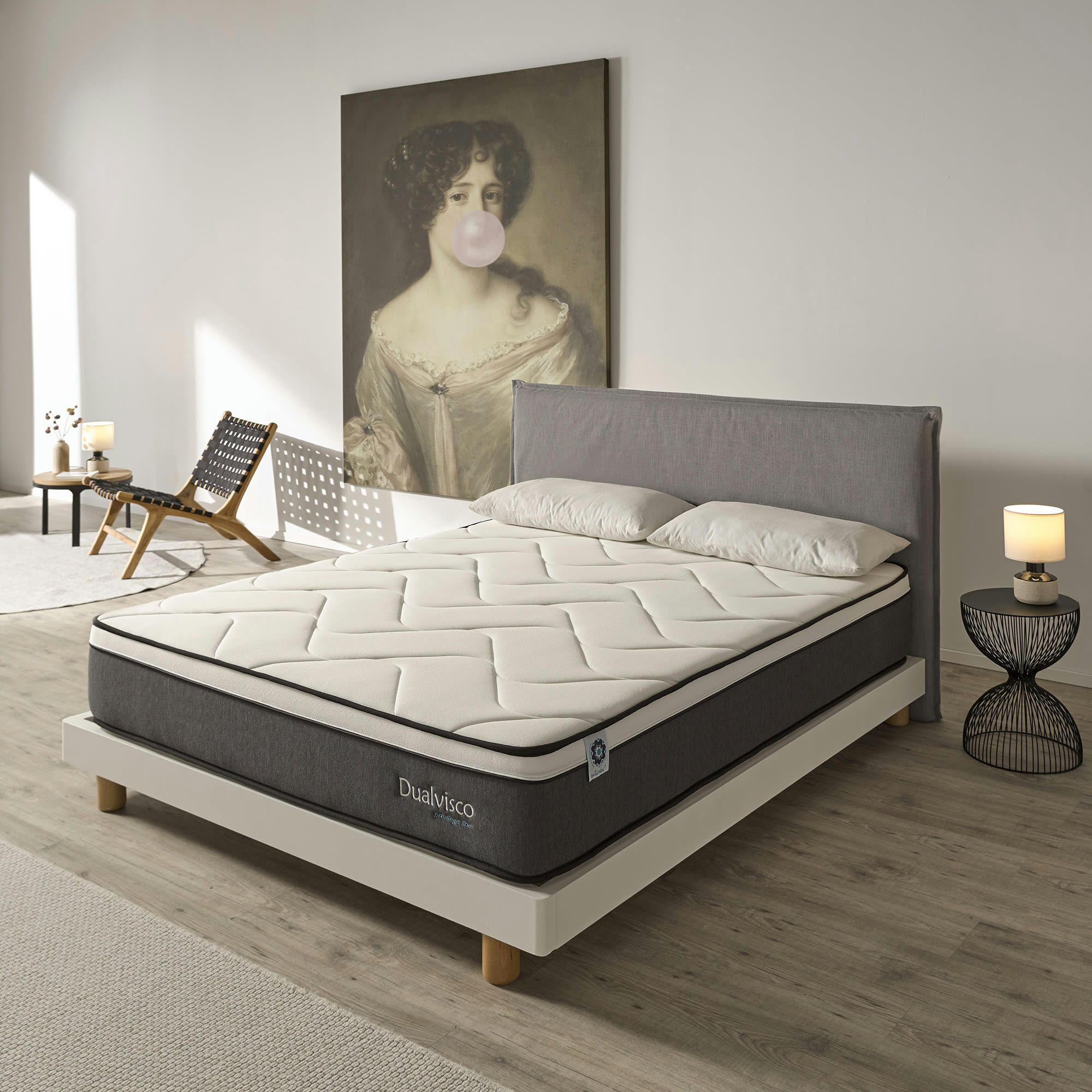 DUALVISCO 30 SP - Matelas 150x190 cm - Ressorts Ensachés, Très épais 30 cm