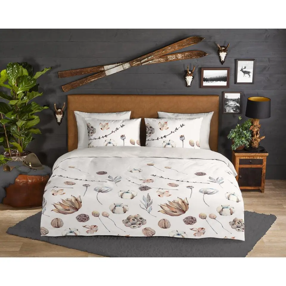 Good Morning Mirre Flanel Dekbedovertrek Zand-2-persoons (200 x 200/220 cm)