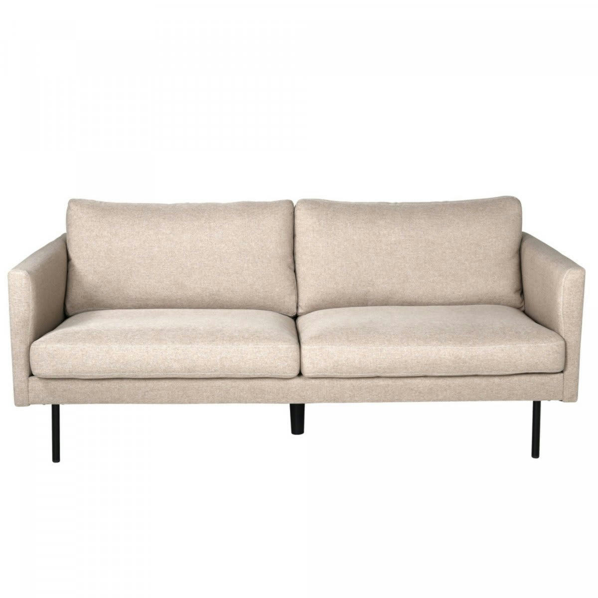 SOLAP - Canapé 2 places en tissu marron