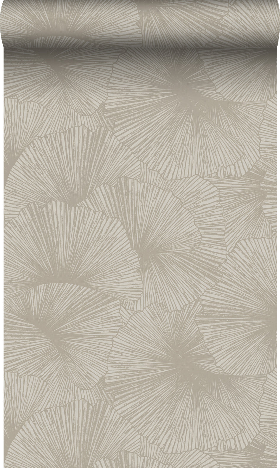 Origin Wallcoverings behang 3D-motief bladeren taupe - 53 cm x 10.05 m - 348007