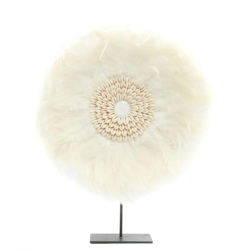 COASTAL JUJU - Figurine en plumes blanc