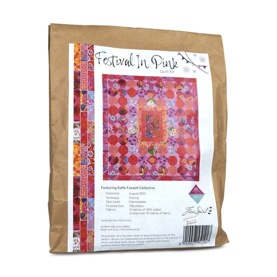 Kaffe Fassett Festival in Pink Quilt Kit