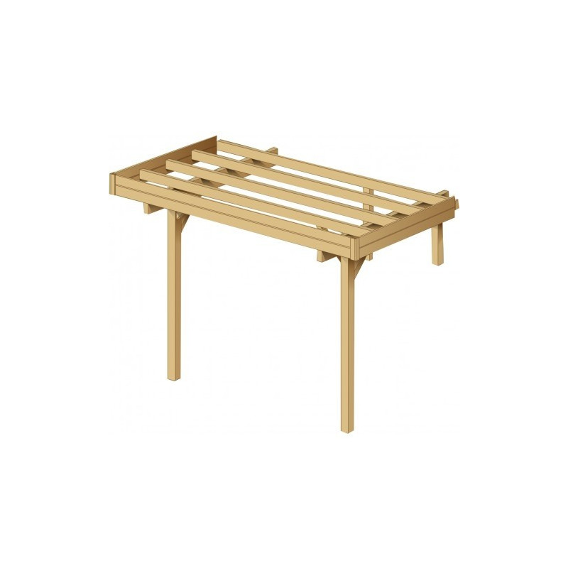 Extension pour carport 3 x 2 x 2,4 m SOLID