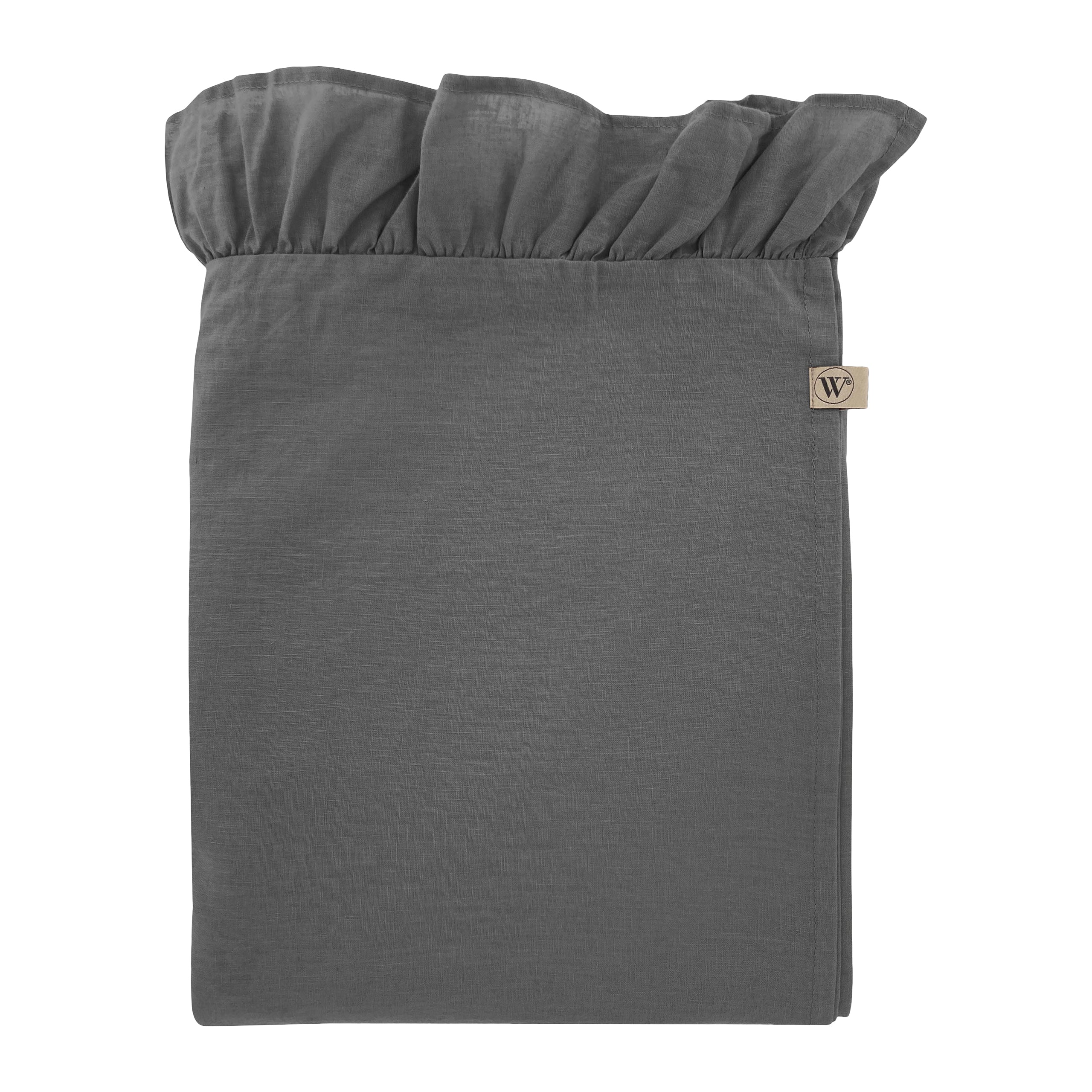 Walra Lovely Linen Ruffles Tafelkleed - Antraciet