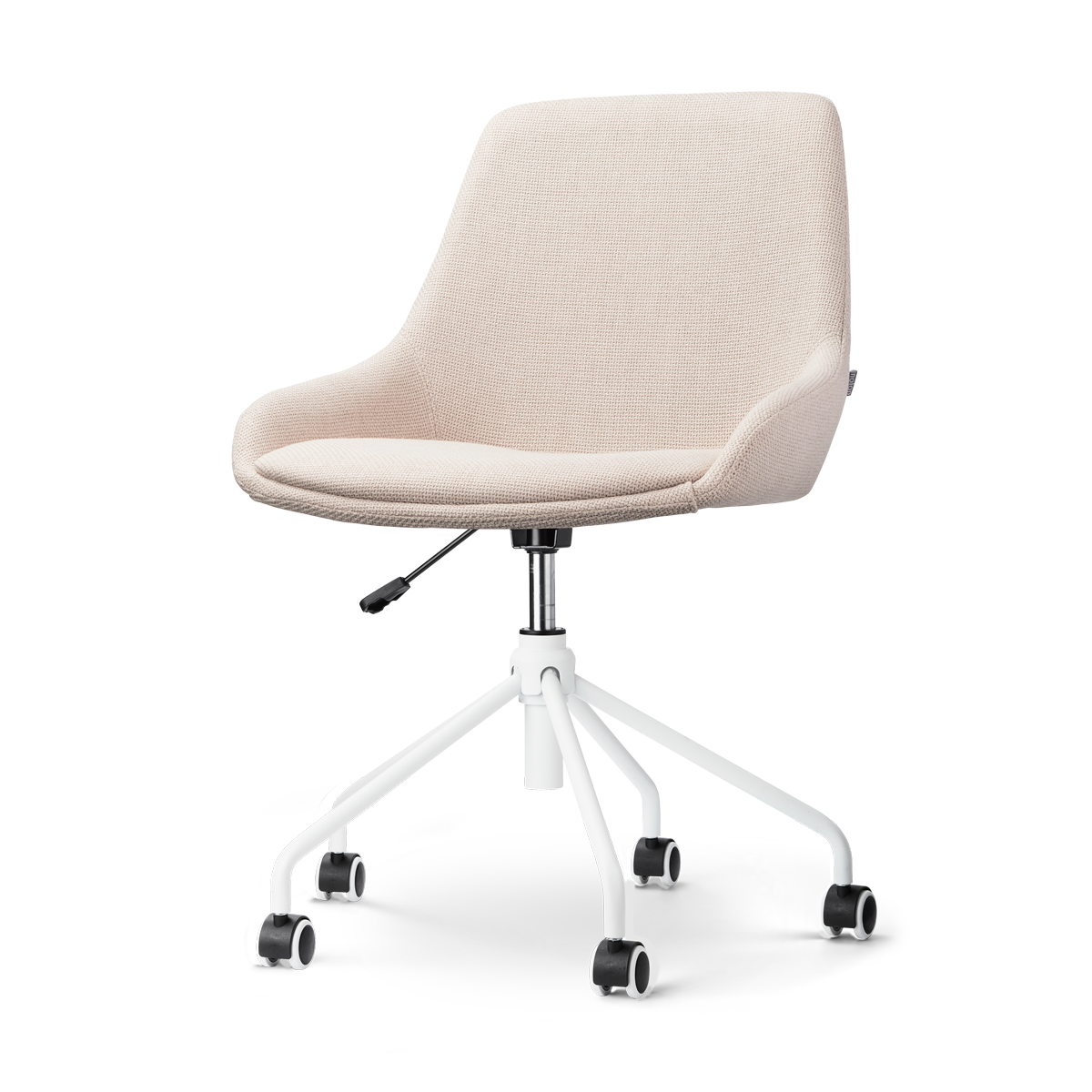 Nolon Nout-Isa Bureaustoel Beige - Stof - Wit Onderstel