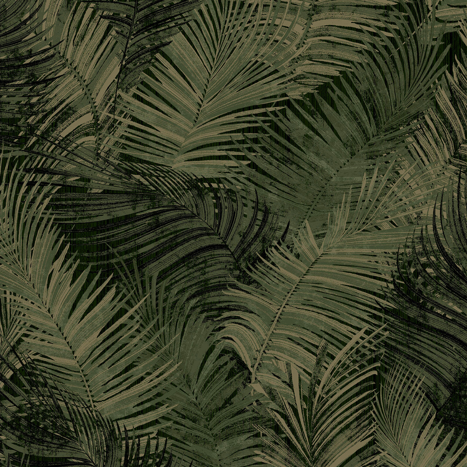 - Papier peint exotique Vert d'or 0,53x10 mètrescm