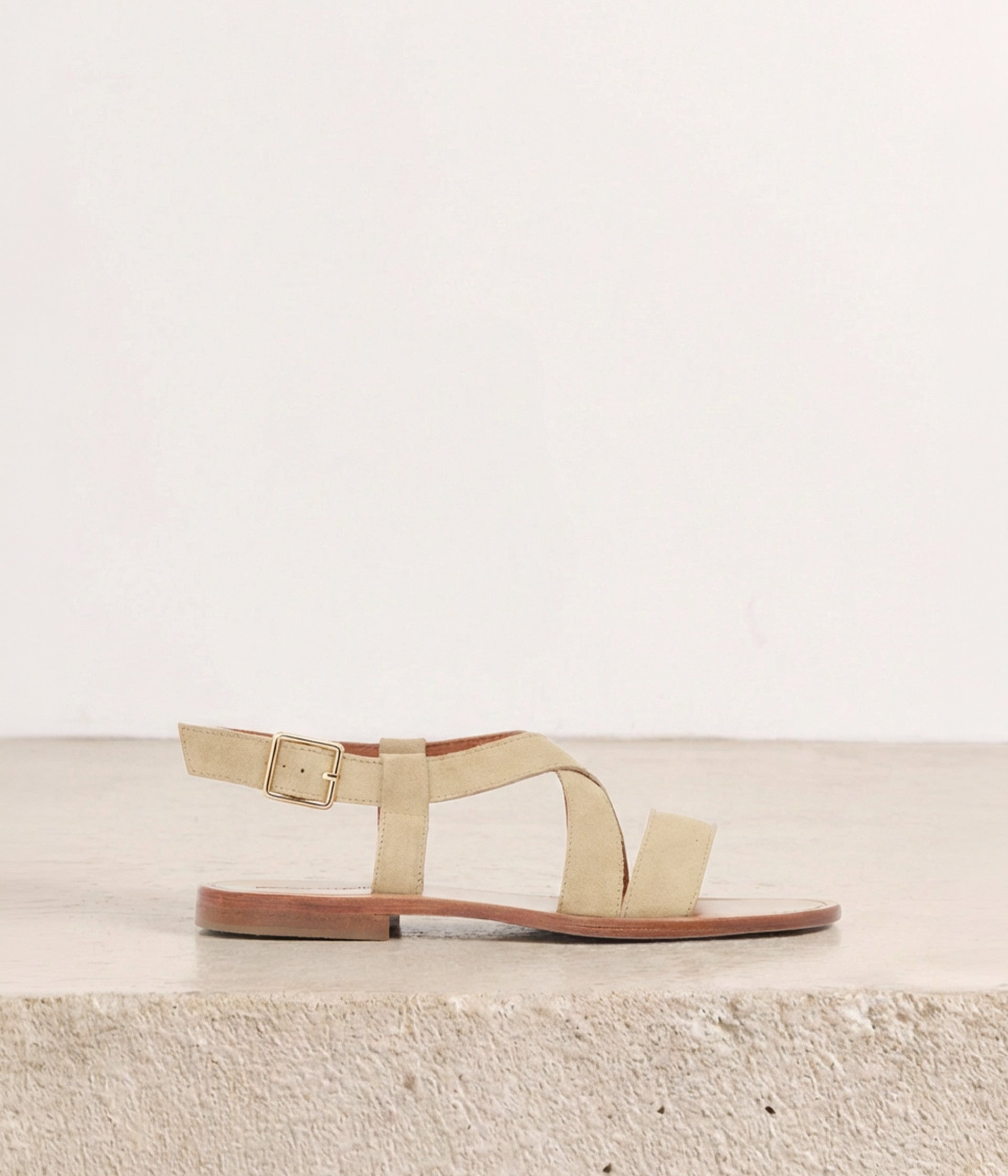 Sandales velours beige Soyah