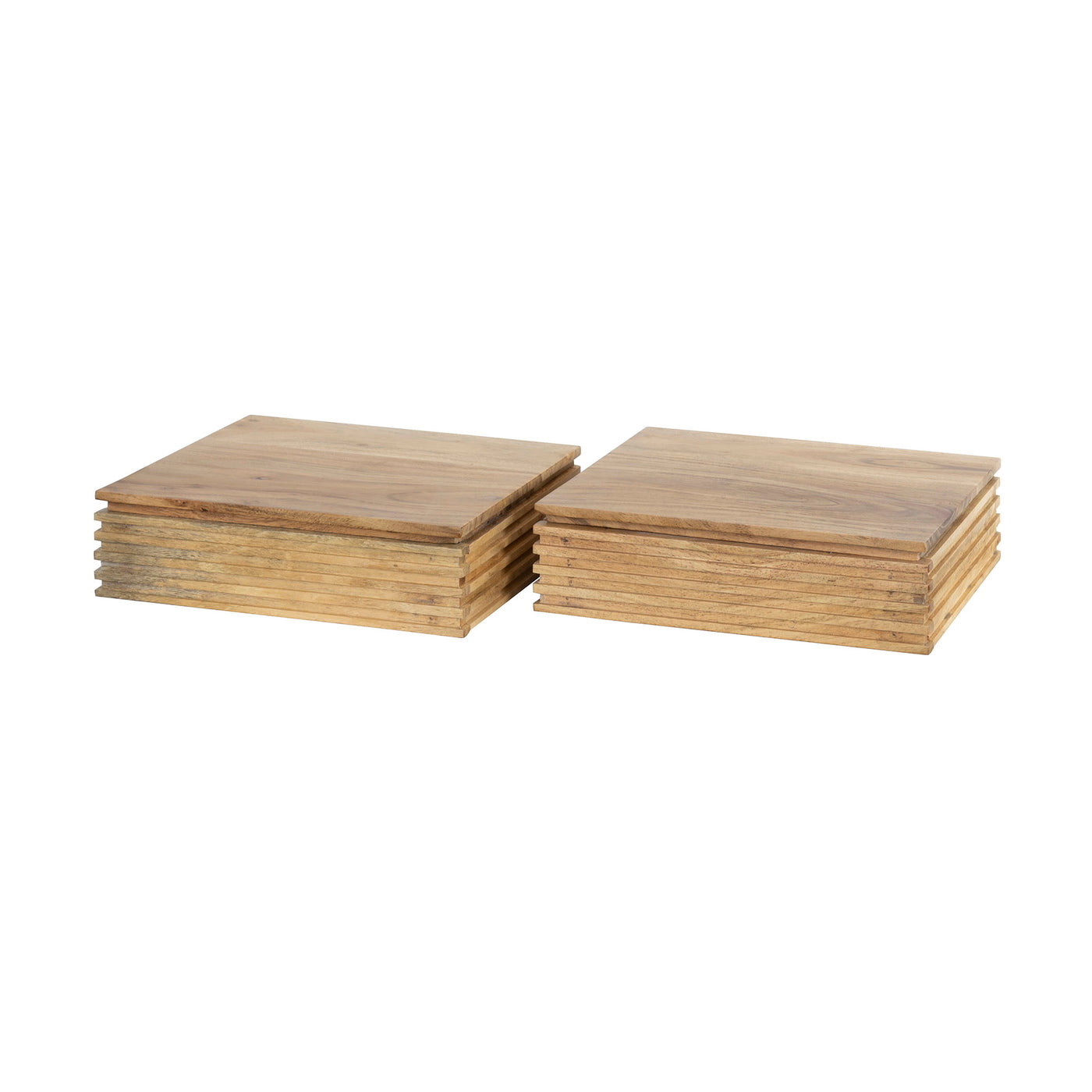 Giga Meubel Nachtkastje Layer XS - Naturel - Set van 2 - 30x25x8cm