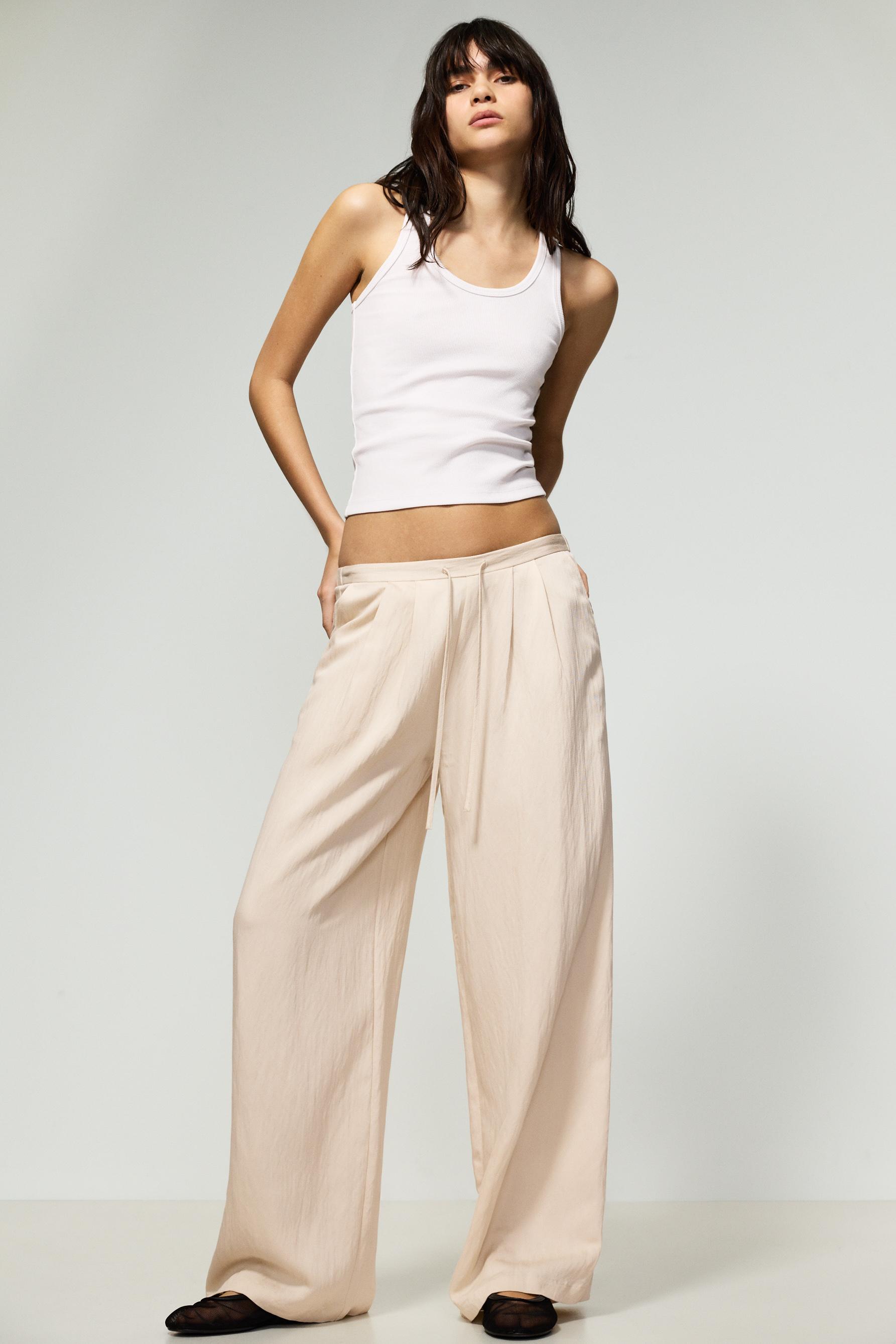 Pantalón wide leg pinzas