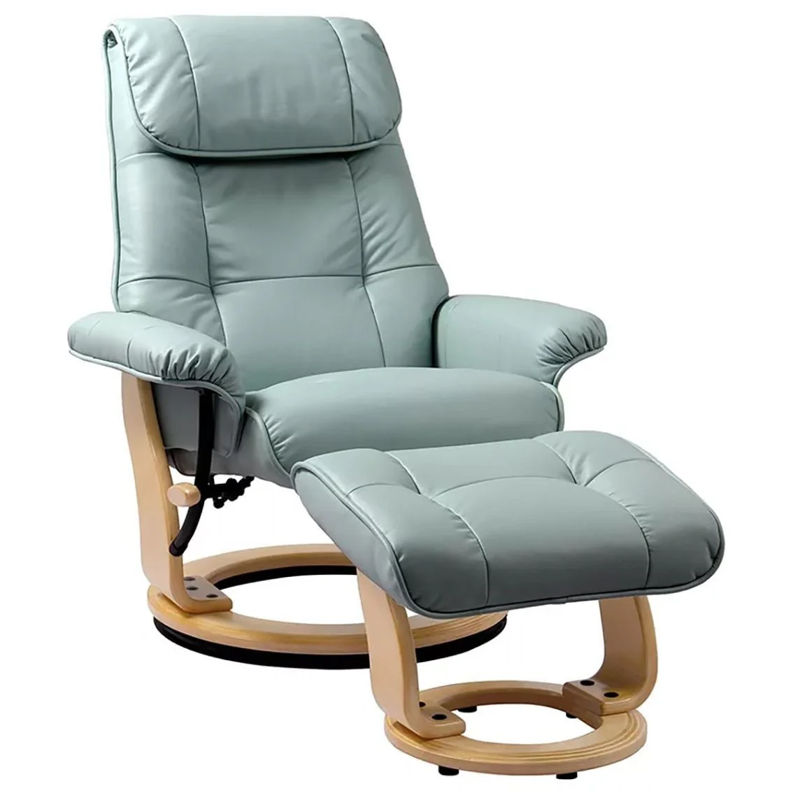 Muscat 360 Leather Swivel Recliner with Ottoman