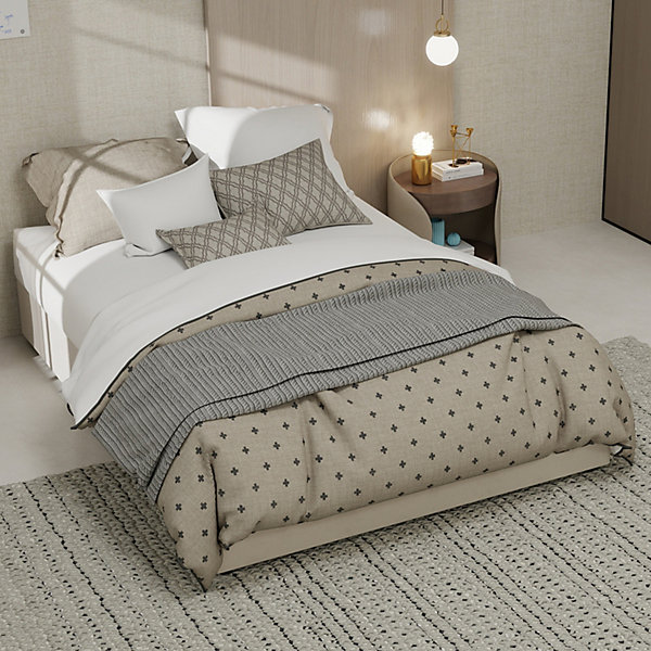 Lit Coffre Double 140x200 cm, Lit Adulte et Ado avec Vérins Hydrauliques, Cadre Moderne, Velours Hollandais Beige, Sans Matelas