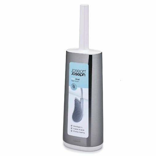 Joseph Joseph Flex Toilet Brush With Slim Holder Steel | Set of 2