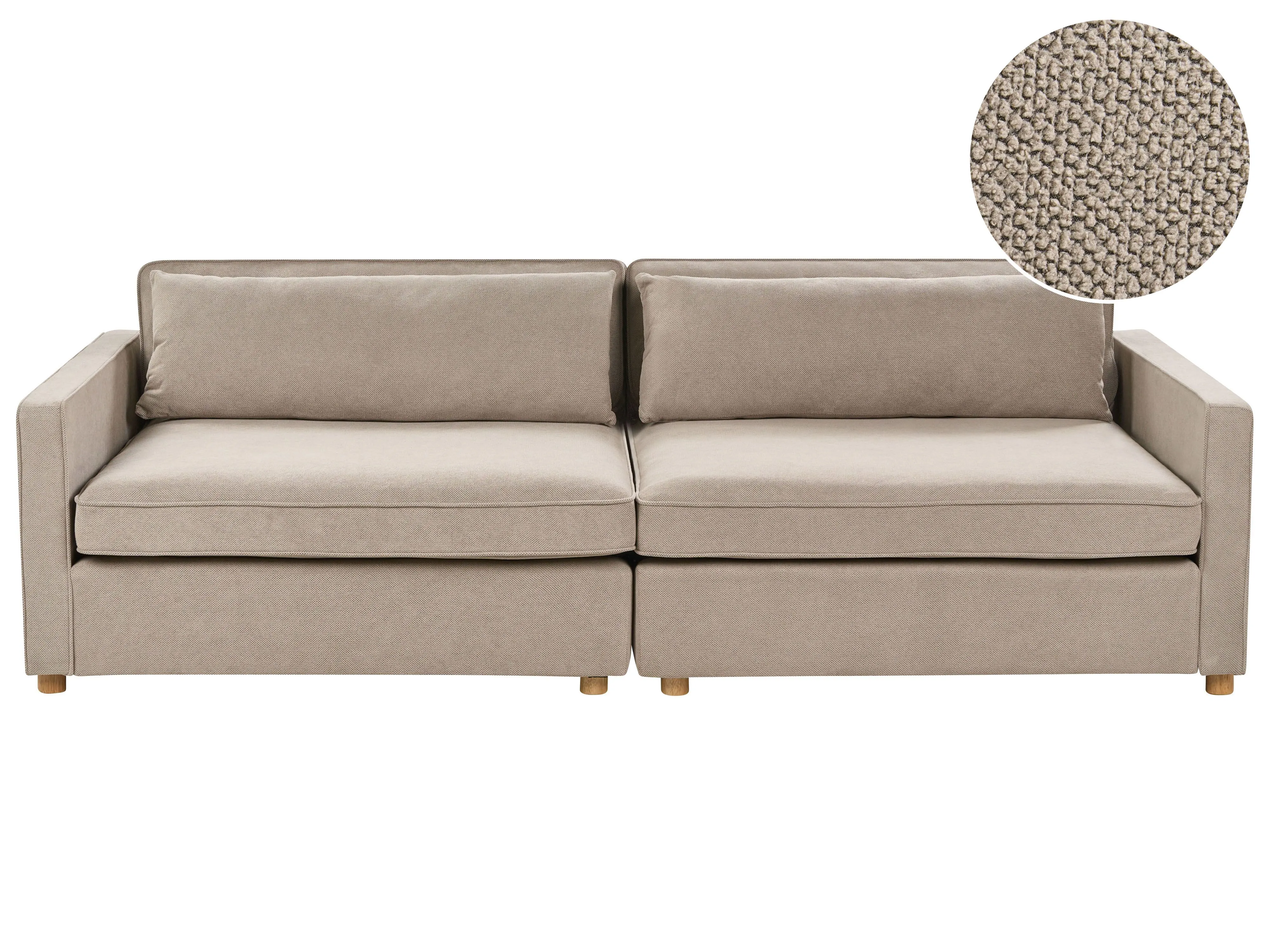 Sofa 3 Seater VINSTRA Fabric Taupe