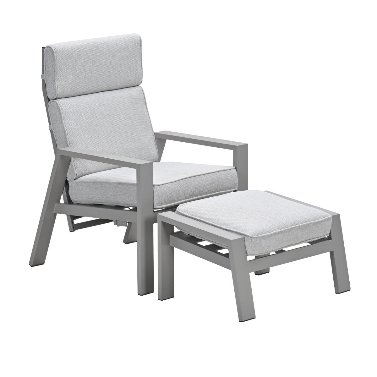 Garden Impressionsloungestoel Lora verstelbaar incl voetenbank - taupe