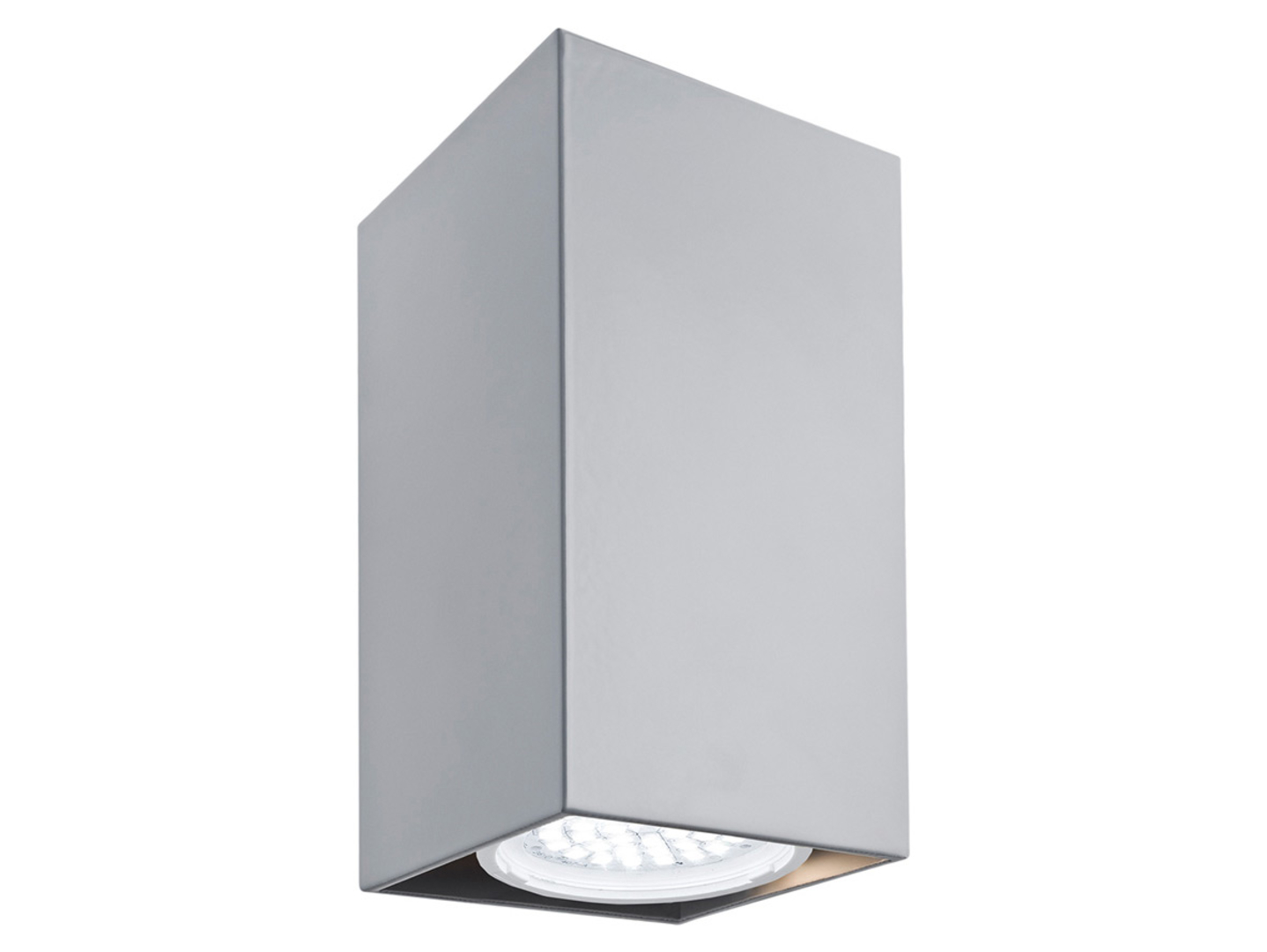 Plafon Kwadrat LED aluminiowy szary