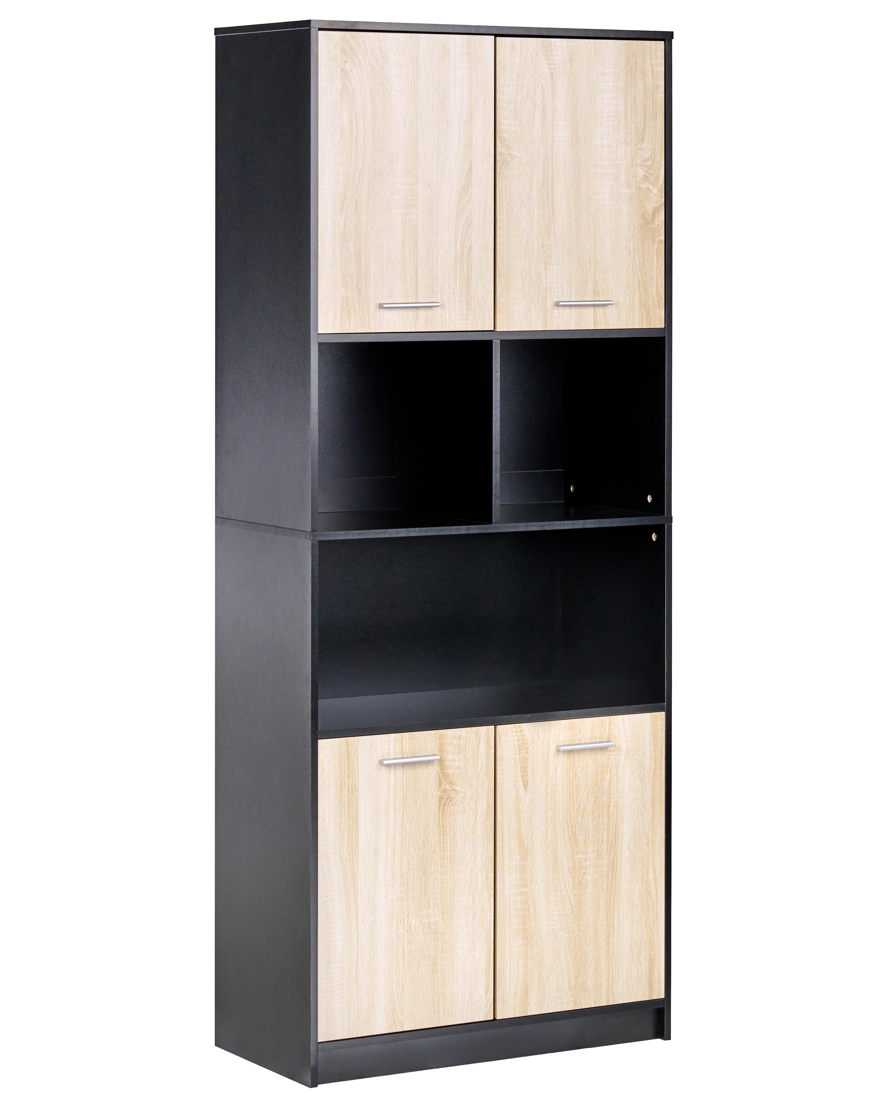 2 Door Bookcase ZEHNA Brown/ Black