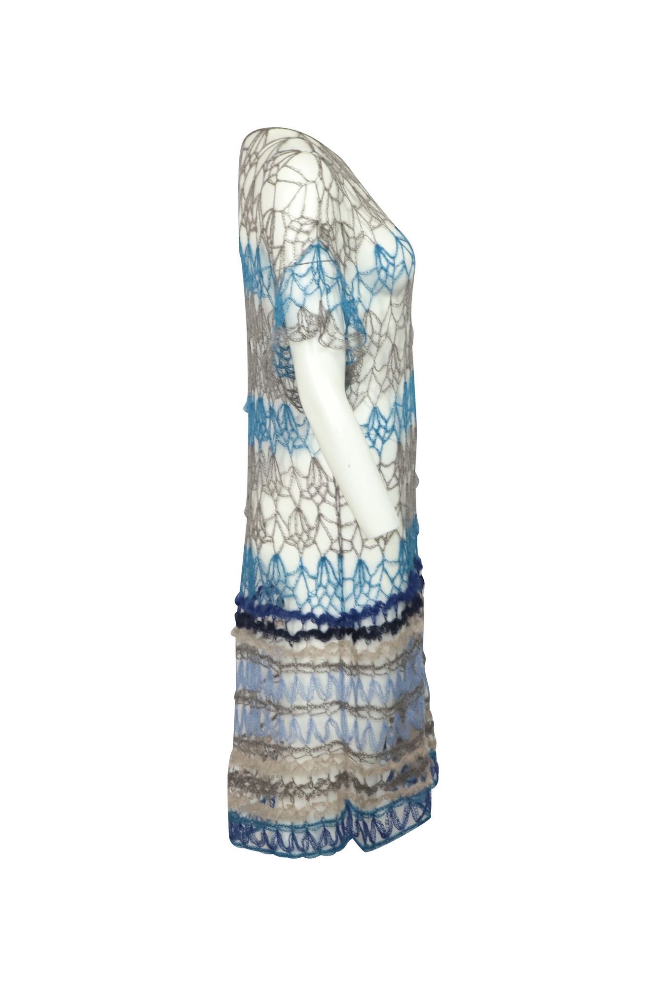 M Missoni Preloved Knitted Beach Dress in Multicolor Wool