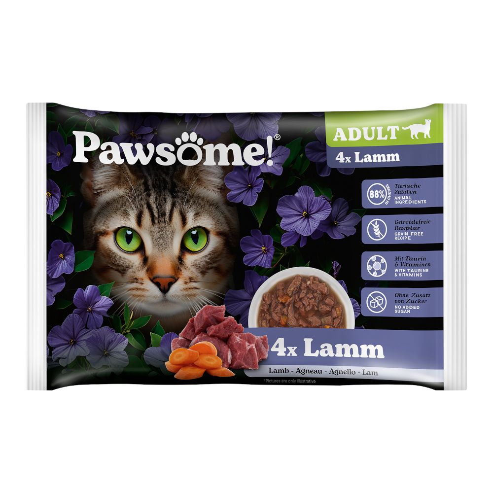 Pawsome Adult Cat 4 x 85g
