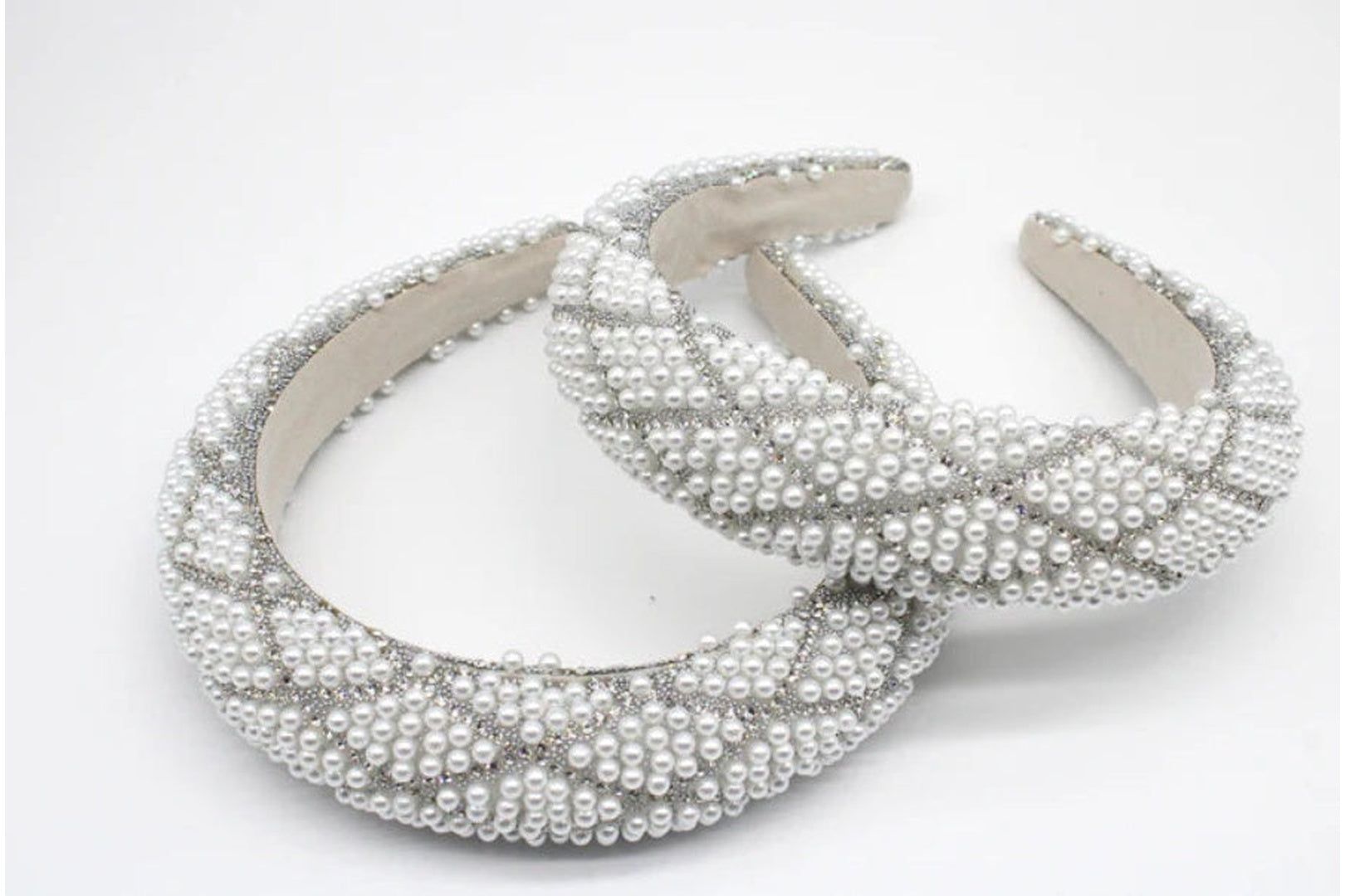 SVNX Lattice Style Crystal Gems and Pearl Headband
