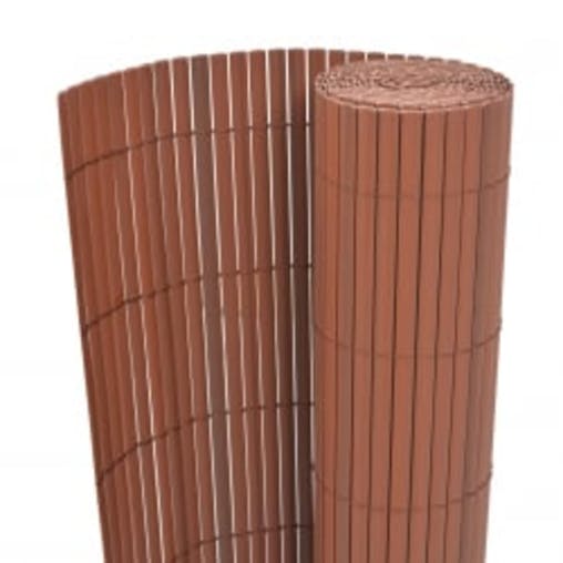 NNEVL Double-Sided Garden Fence 90x400 cm Brown