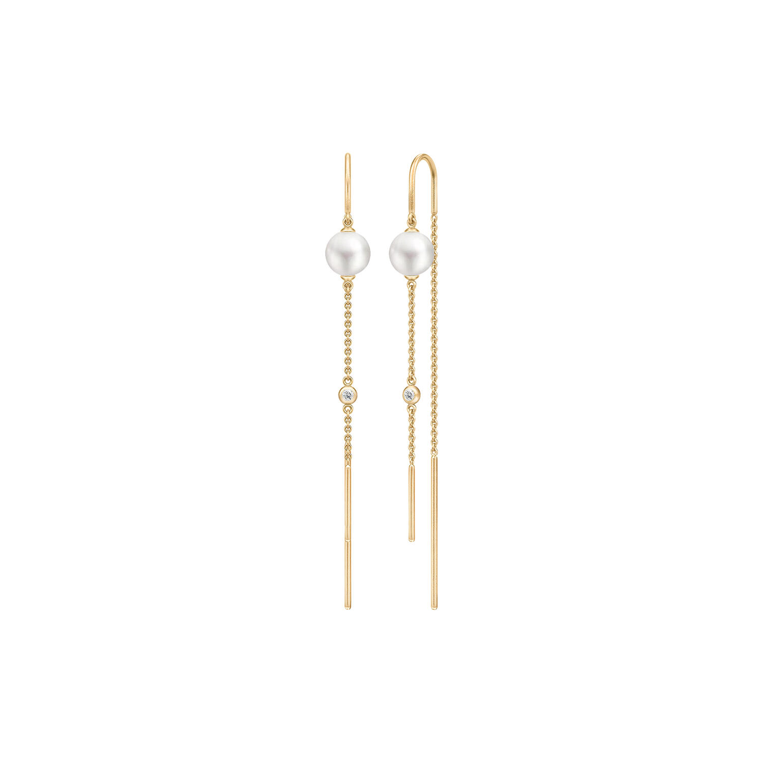 Ariel Earring, gold/white pearl