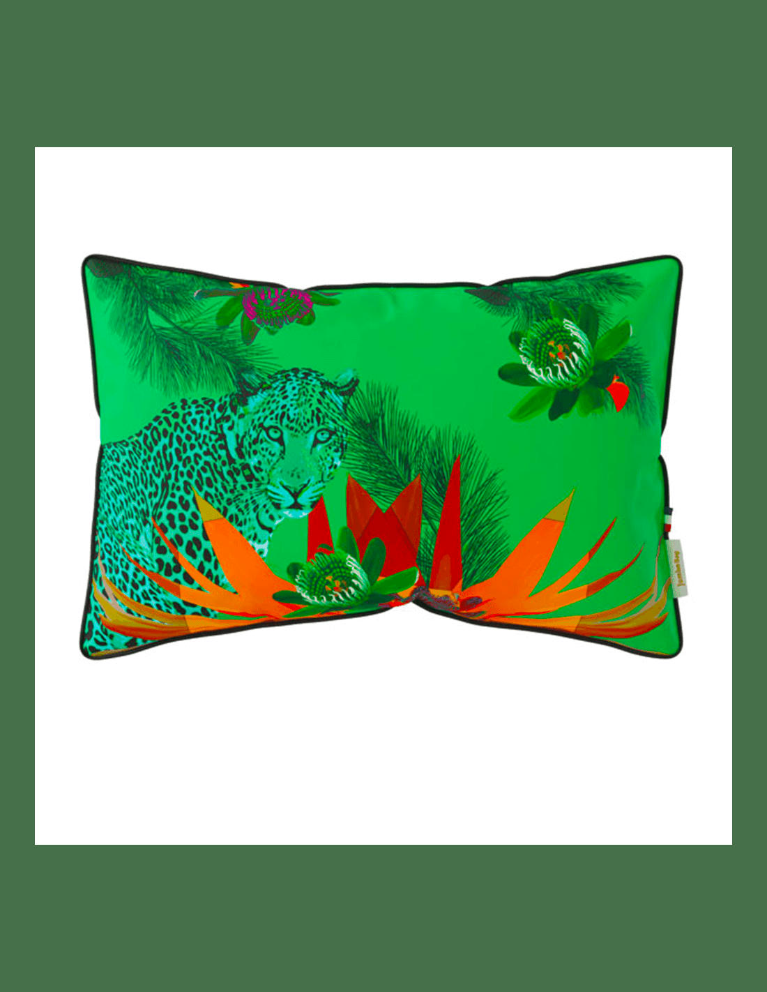 COUSSIN DÉCO - Coussin garni en tissu imprimé 60x40 cm Fauve