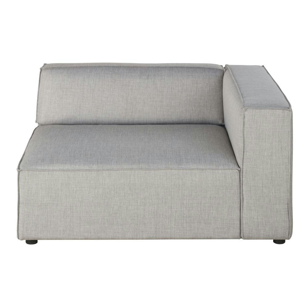 Fakir - Accoudoir d'angle droit pour canapé modulable gris
