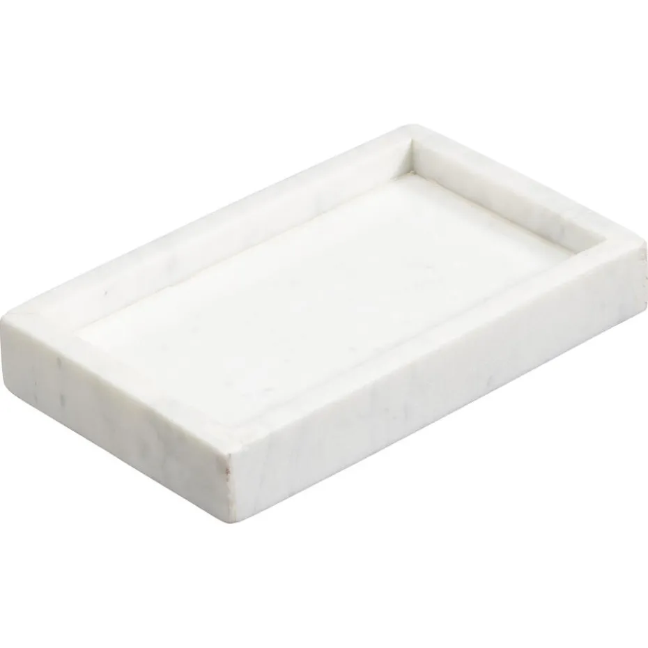 Kwantum Badkameraccessoires | Tray Marmer  20×12 Cm Wit