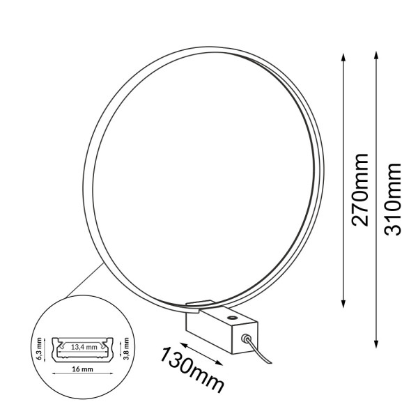 Lampa stołowaAgaro czarna LED 8.4W Ciepła biel wys:31cm Shilo