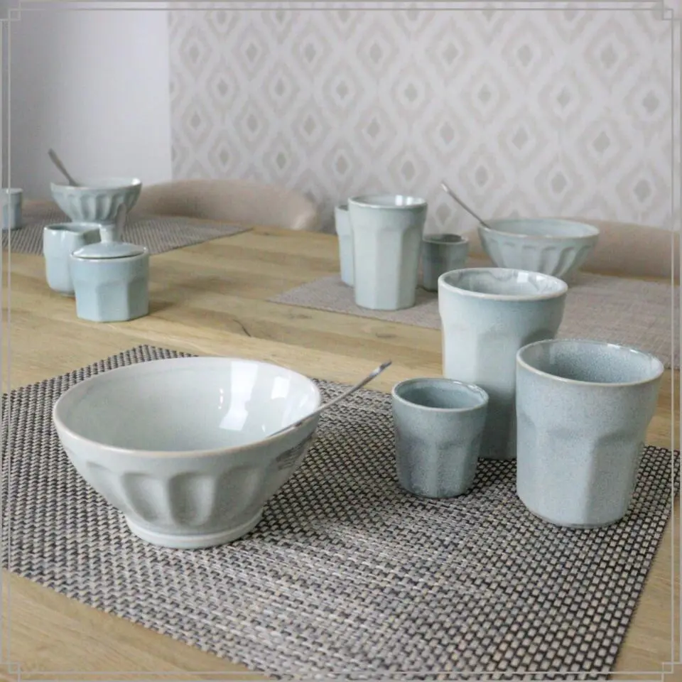 OTIX Soepkommen Zonder Oor Set van 12 Schaaltjes 560ml Licht Blauw ELM