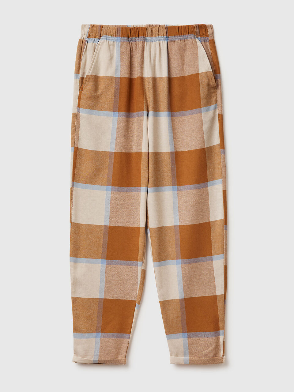 Flannel tartan trousers