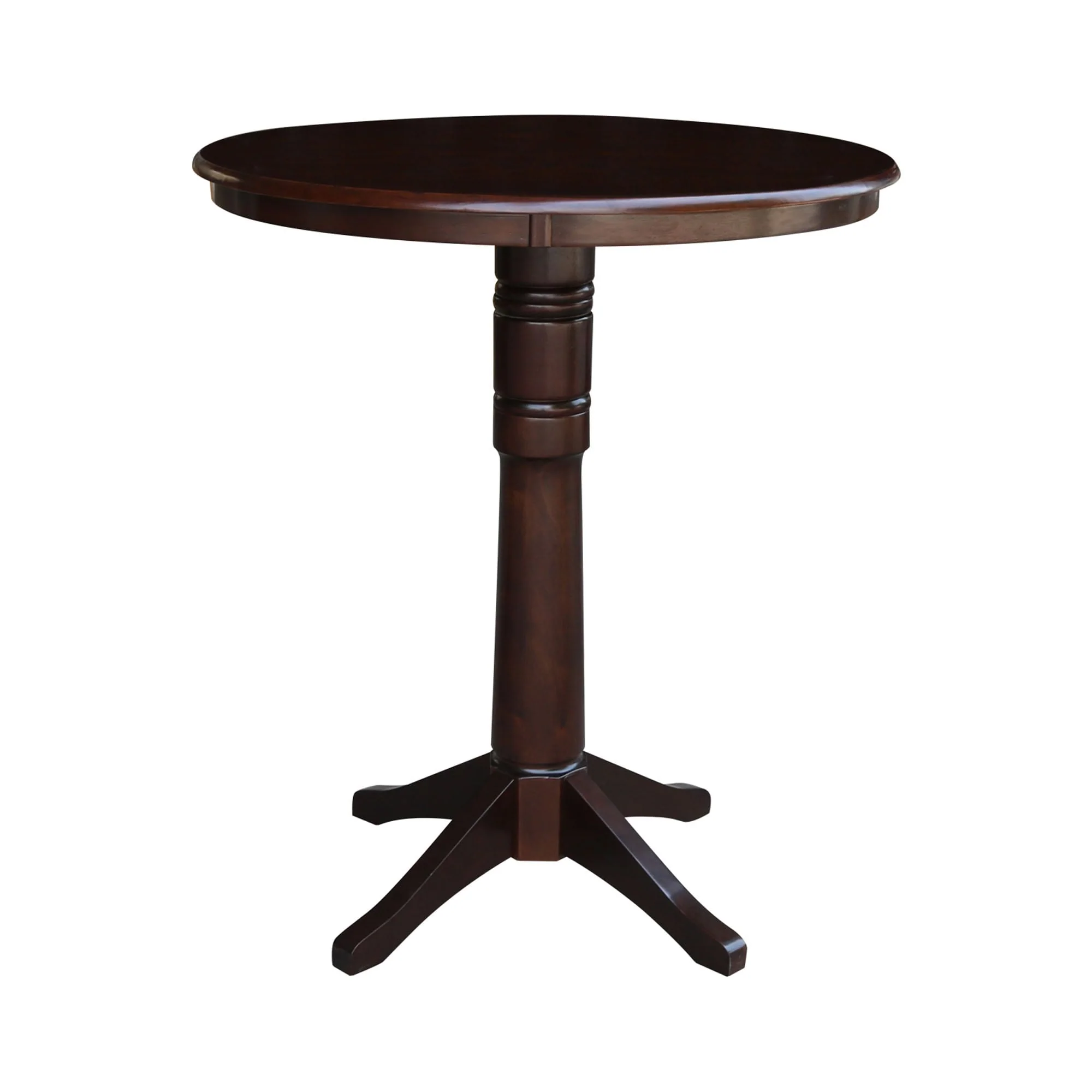 International Concepts Solid Wood 36 Round Pedestal Dining Table