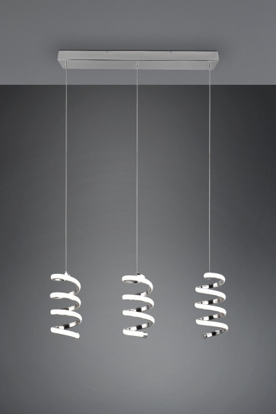 Lampa wisząca LAOLA odcienie srebra LED 3x8W Neutralna biel 1250lm RL