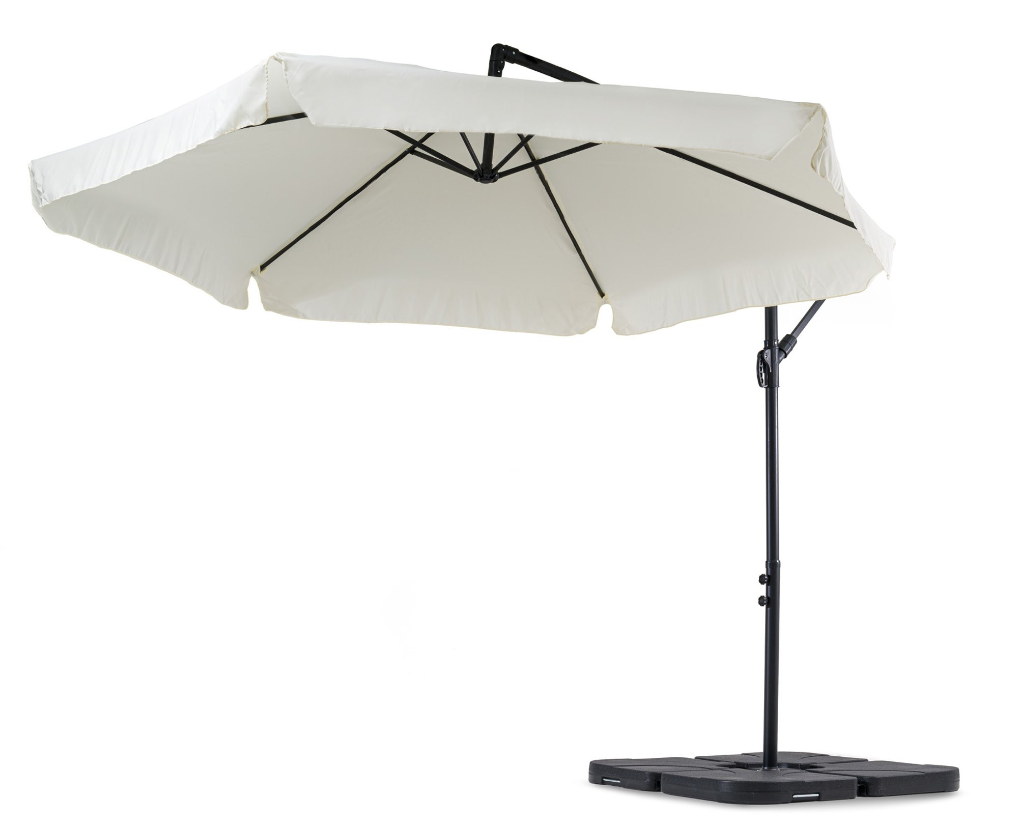 Parasol ogrodowy z podstawą Empoli kremowy