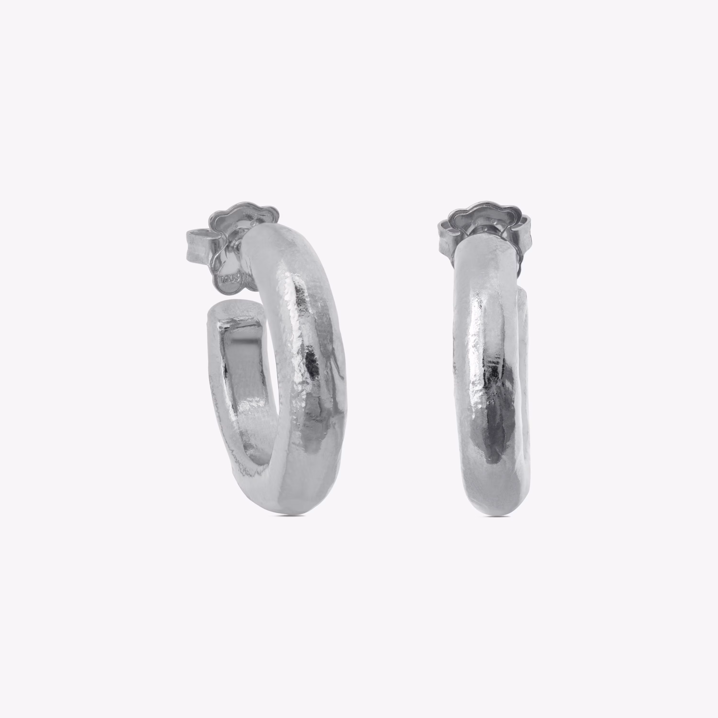 Pendientes aro de plata Duna Tube
