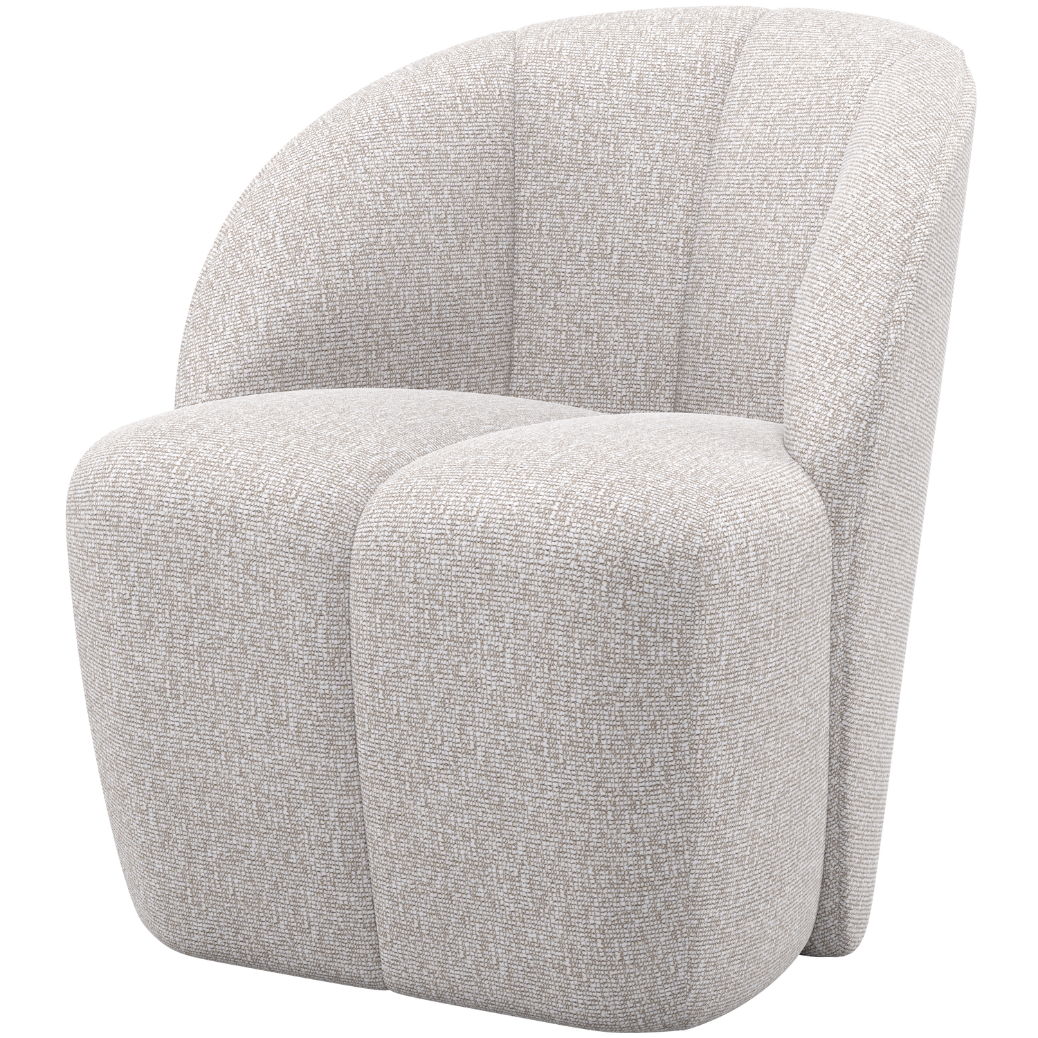 WOOOD draaifauteuil Mojo - Bouclé - Ecru Melange - 75x68x77