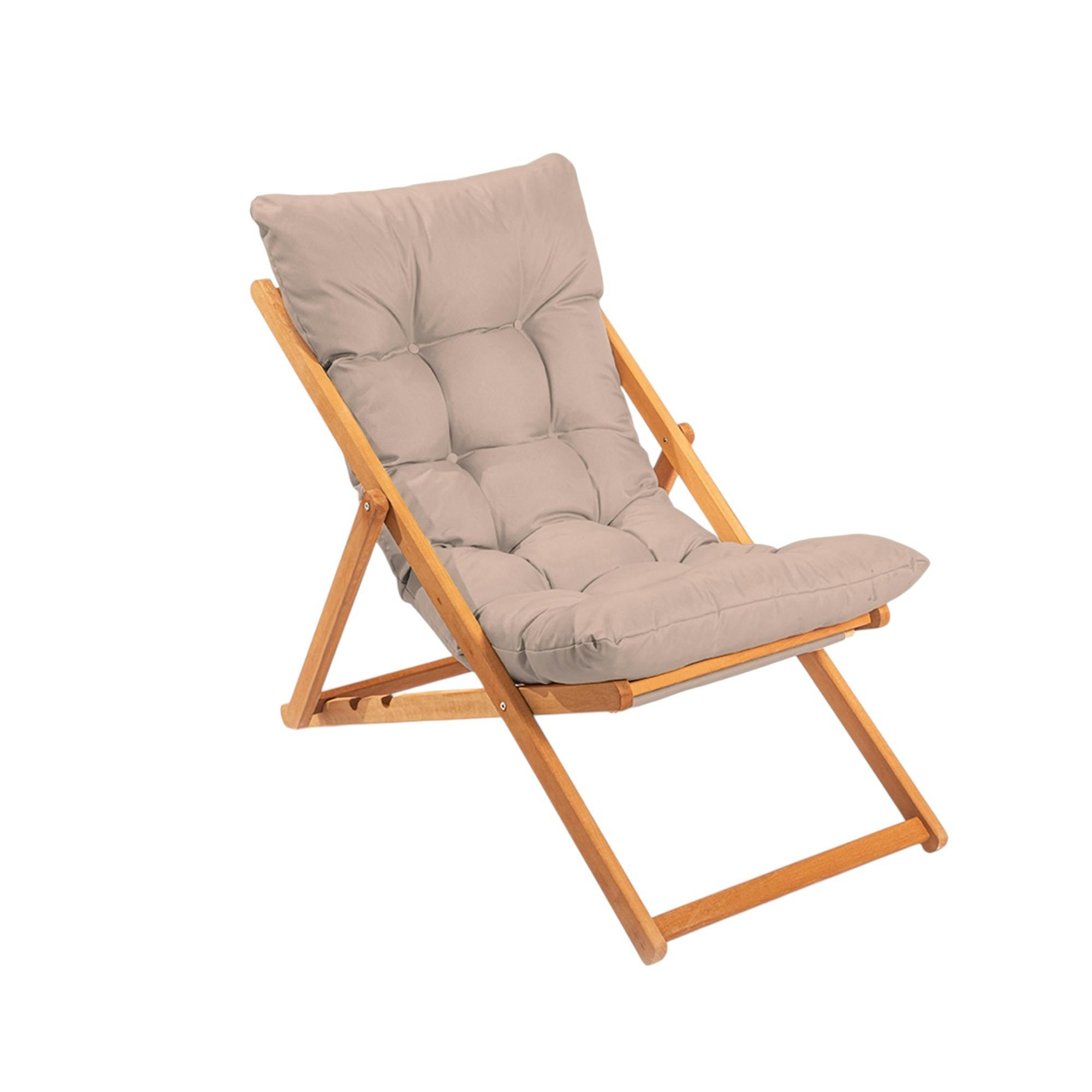 Chilienne taupe confort - pliante, inclinable SORA