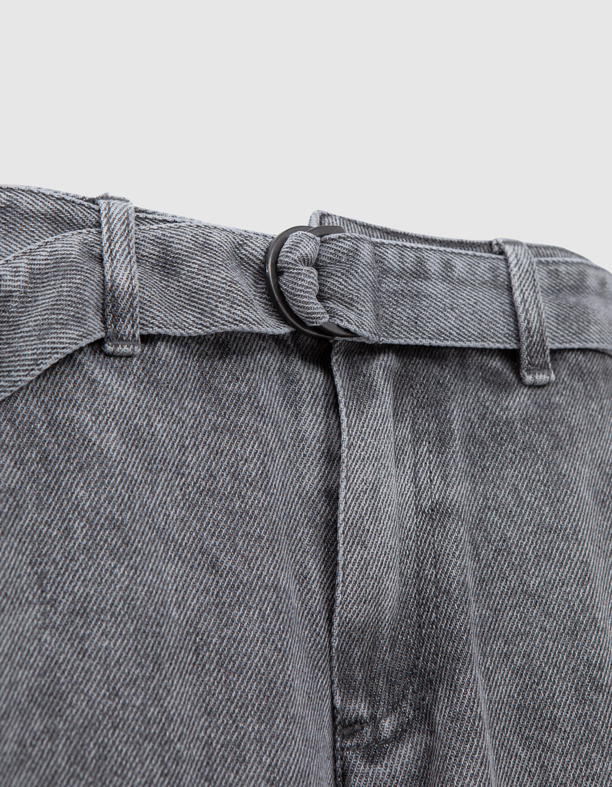 Jean baggy gris Lyocell® cropped Femme