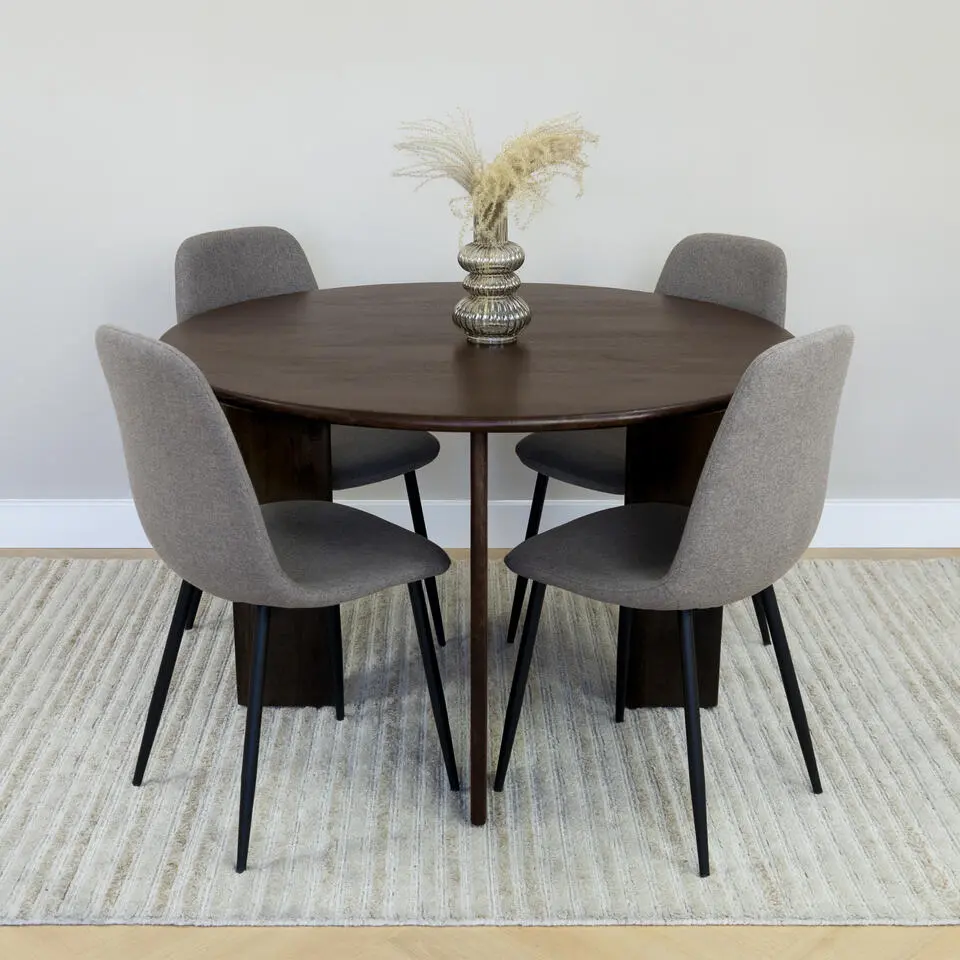 Lewis & Loft Eettafel Lila -Rond ?120 - FSC? mangohout - Walnoot bruin