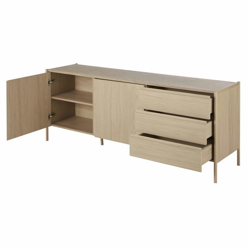 Idaho - Buffet 2 portes 3 tiroirs en bois