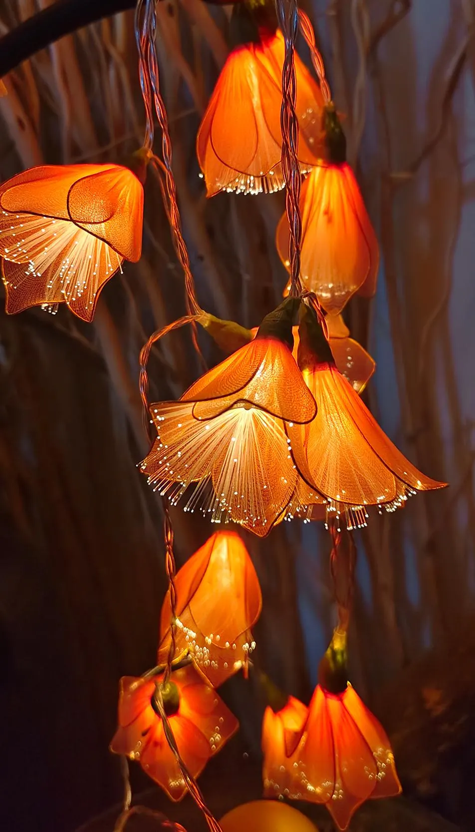 Led Flower Fairy Lights, Handmade Blossom Flower String Lights, Cozy Bedroom Decor, Warm LED Lights, Gift for Mom