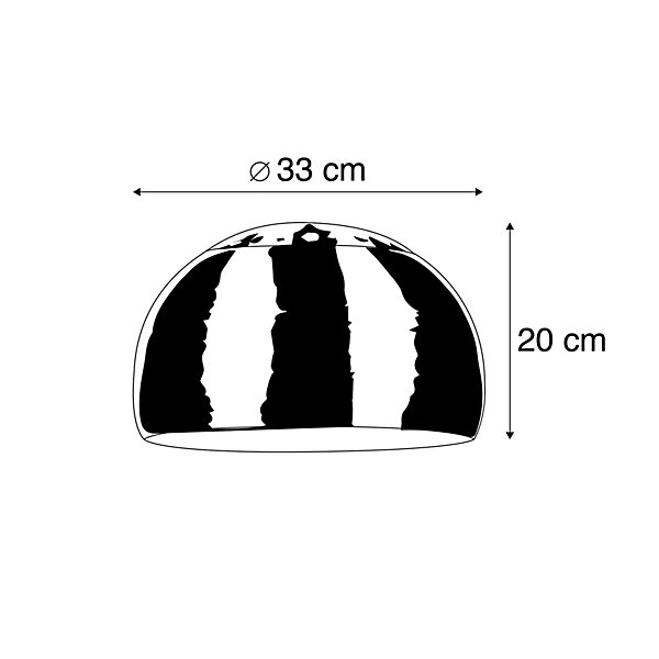 Abat-jour rond 33/20 acier - Globe