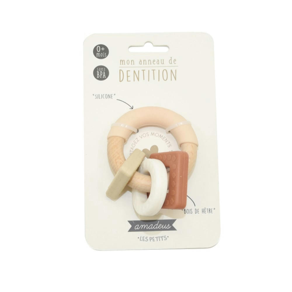 - Anneau de dentition beige et safran