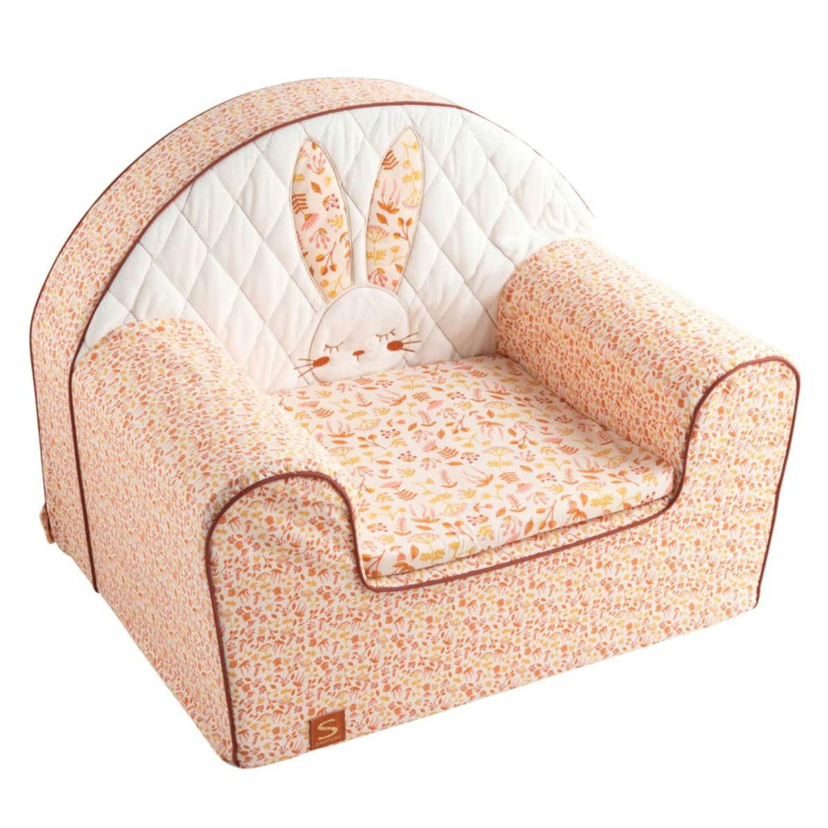 ESMEE - Fauteuil club en coton rose