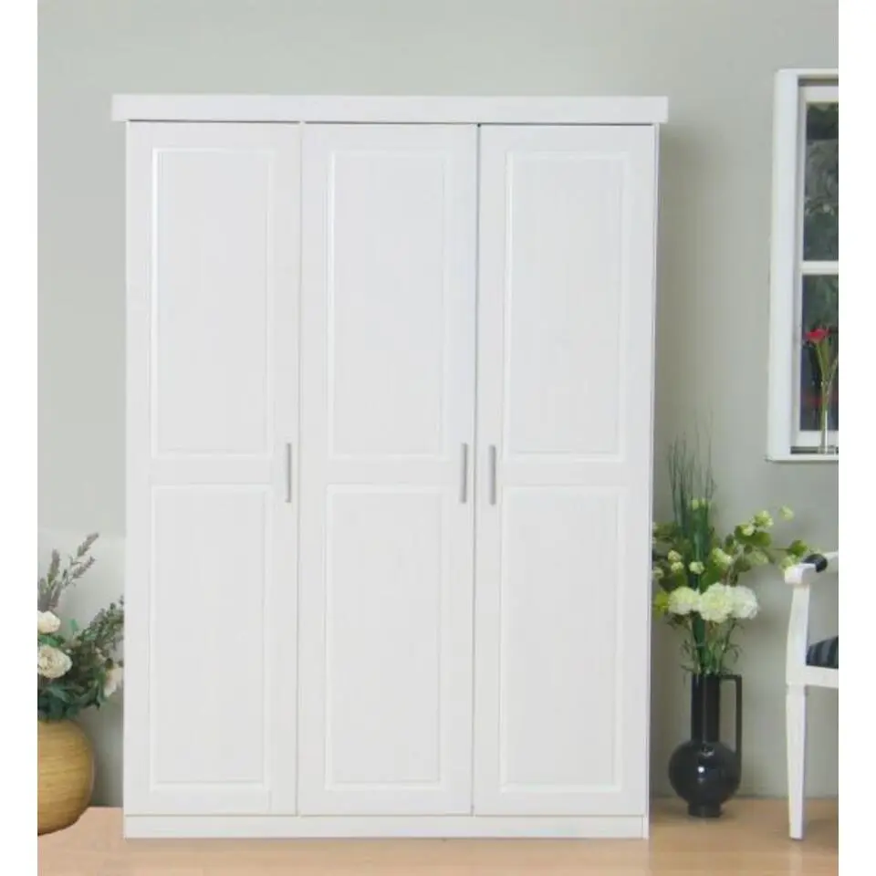 Hioshop Driedeurs kledingkast wit Oslo