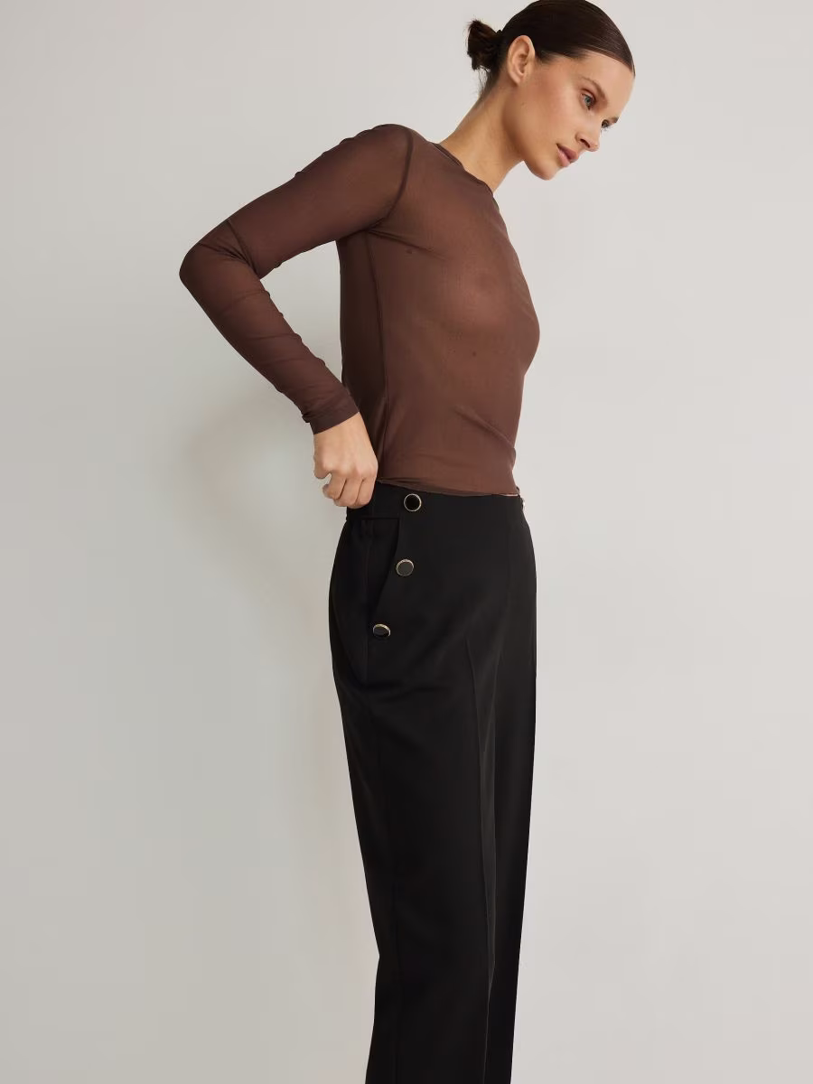 Cigarette Trousers With Buttons