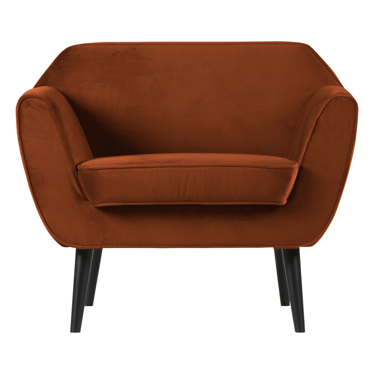 WOOOD fauteuil Rocco - Velvet - Roest - 75x92x81
