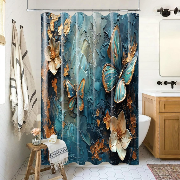 Duschvorhang »Mariposa«, 180 x 200 cm , Blau