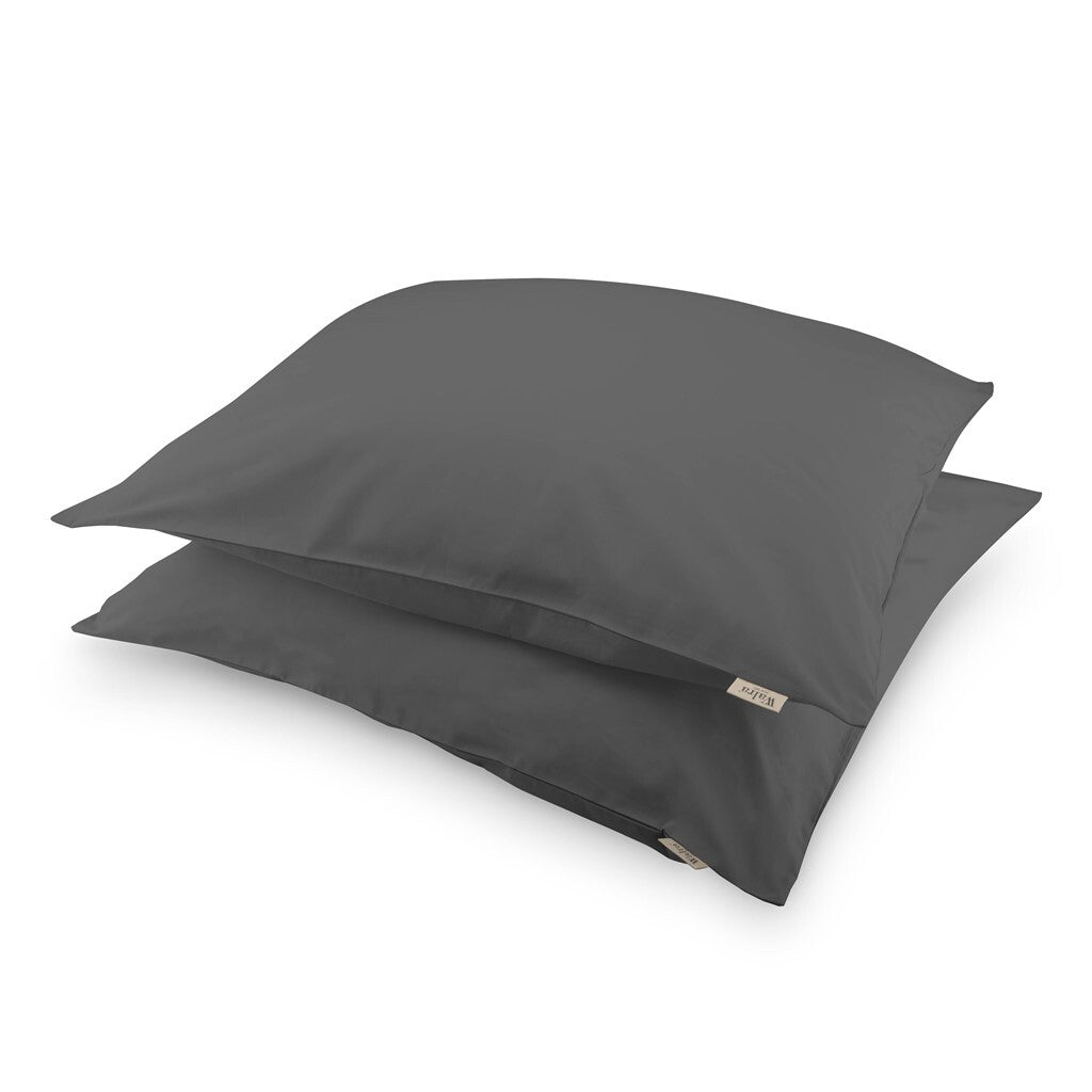 Walra - Kussensloop Crispy Cotton - 2x 80x80 cm - Antraciet